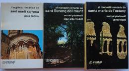 222 - TRES LIBROS MONOGRÁFICOS SOBRE ARTE ROMÁNICO EN CATALUNYA.  