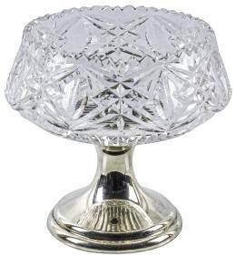15 - CENTRO FRUTERO EN CRISTAL Y PLATA DE MEDIADOS DEL S.XX