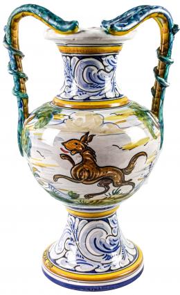 477 - JARRÓN EN CERÁMICA DE TALAVERA DE MEDIADOS DEL S.XX