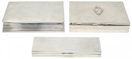 759 - TRES CAJAS CIGARRERAS DE PLATA