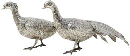 751 - PAREJA DE FAISANES DE PLATA DE MEDIADOS DE S. XX