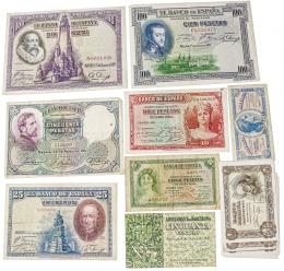 369 - LOTE DE BILLETES ESPAÑOLES DE DISTINTOS AÑOS