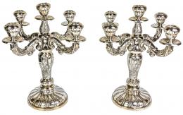 750 - PAREJA DE CANDELABROS DE MEDIADOS DE SIGLO XX