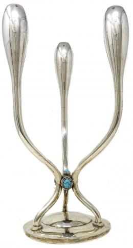 734 - CANDELABRO EN PLATA DEL ÚLTIMO CUARTO DEL S.XX