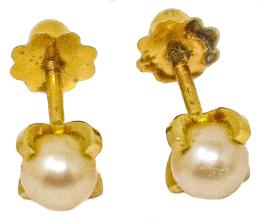 125 - PENDIENTES CON PERLA PARA NIÑA