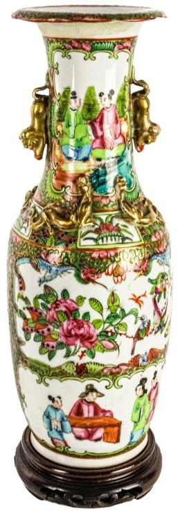 415 - JARRÓN DE PORCELANA CANTONESA 