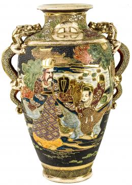 401 - JARRÓN "SATSUMA" EN PORCELANA JAPONESA PRIMER TERCIO S.XX