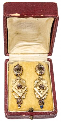 118 - PENDIENTES ALFONSINOS DE FLES. DEL S.XIX