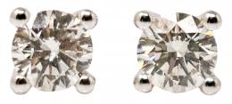 158 - PENDIENTES SOLITARIO CON DIAMANTES