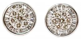 154 - PENDIENTES ROSETÓN CON DIAMANTES