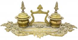 921 - ESCRIBANIA DE BRONCE DEL PRIMER CUARTO DE SIGLO XX