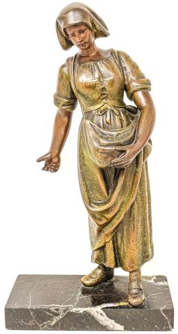 1396  -  FIGURA EN CALAMINA FRANCESA DE PRINCIPIOS DE SIGLO XX