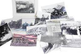 262 - LOTE DE 17 FOTOGRAFIAS ANTIGUAS DE TRENES