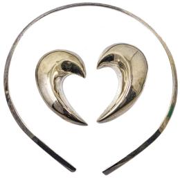 239  -  PENDIENTES DE PLATA Y GARGANTILLA