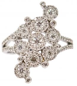 60 - ANILLO LANZADERA CON BRILLANTES