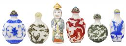 388 - COLECCION DE SEIS TABAQUERAS ORIENTALES 