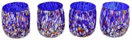 339 - CUATRO VASOS EN CRISTAL DE MURANO