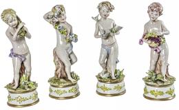 453 - CUATRO FIGURAS EN PORCELANA CESARE VILLARI