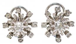 134 - PENDIENTES ROSETONES CON BRILLANTES