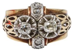169 - SORTIJA CON DIAMANTES DE LOS AÑOS 40