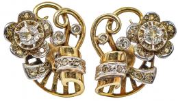 123 - PENDIENTES CON DIAMANTES DE LOS AÑOS 40