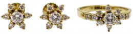 121 - CONJUNTO DE ANILLO Y PENDIENTES