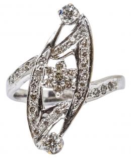 66 - ANILLO LANZADERA CON BRILLANTES