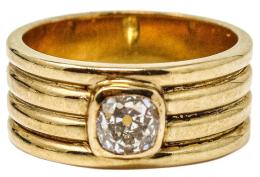 54 - ANILLO ANCHO CON DIAMANTE