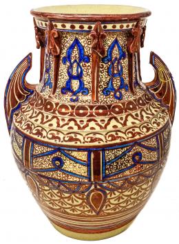 474 - JARRÓN CERAMICA REFLEJOS