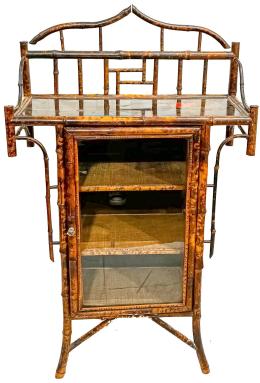341 - MUEBLE VITRINA VICTORIANO DE FLES. S.XIX