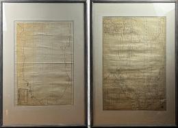 253 - PAREJA DE MAPAS ENMARCADOS DEL SIGLO XIX
