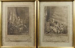 252 - PAREJA DE LITOGRAFÍAS FRANCESAS DEL SIGLO XIX