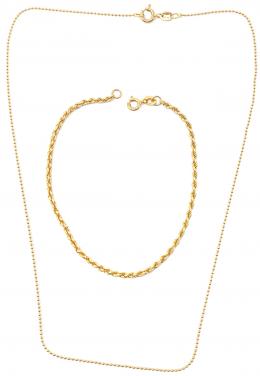 189 - PULSERA Y CADENA DE ORO