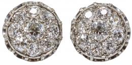 147 - PENDIENTES CON DIAMANTES DE PPS. DEL S.XX