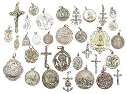 123  -  COLECCIÓN DE MEDALLAS DEVOCIONALES DE PPS. DEL S.XX