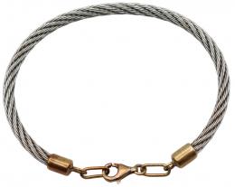 189  -  PULSERA DE ACERO Y ORO 