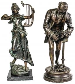 835  -  PAREJA DE FIGURAS DE CALAMINA 