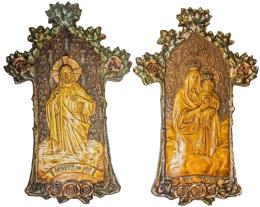 942  -  PAREJA DE PLAFONES RELIGIOSOS DE PRINCIPIOS DE S. XX