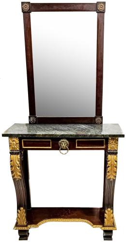 333  -  MUEBLE CONSOLA CON ESPEJO DE ESTILO IMPERIO