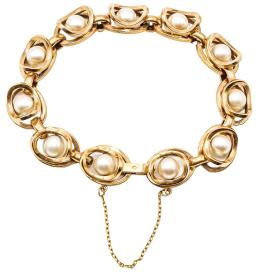 186  -  PULSERA CON PERLAS DE LOS AÑOS 70