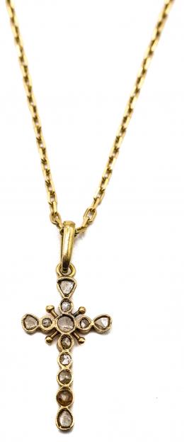 103  -  CRUZ CON DIAMANTES Y CADENA