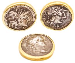 183  -  PENDIENTES Y COLGANTE CON MONEDAS