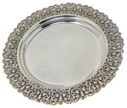 816 - CENTRO DE MESA EN PLATA  DE MEDIADOS DE SIGLO XX