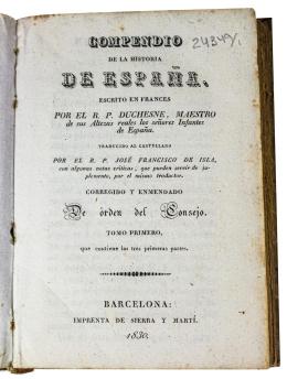 426  -  *COMPENDIO DE LA HISTÓRIA DE ESPAÑA"