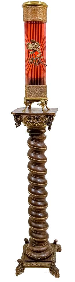 1497  -  COLUMNA CON JARRÓN DE FINALES DEL SIGLO XIX