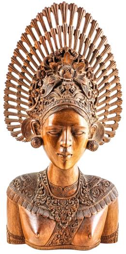 575  -  FIGURA BALINESA "JOVEN CON TOCADO"