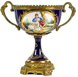 580  -  COPA DE PORCELANA FRANCESA DEL PRIMER TERCIO DE SIGLO XX