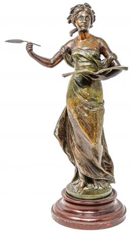 658  -  FIGURA EN CALAMINA DE FINALES DEL SIGLO XIX