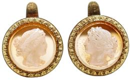 154  -  PENDIENTES CAMAFEOS DEL S.XIX