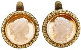 154  -  PENDIENTES CAMAFEOS DEL S.XIX